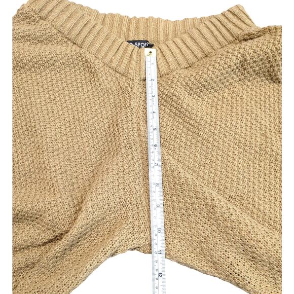 AQ-Sport Crochet Knit Cuffed Harem Pants High Waisted Cotton Blend Tan Womens M - Picture 8 of 8